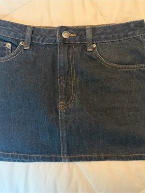Classic Dark Blue Denim Mini Skirt - Women's